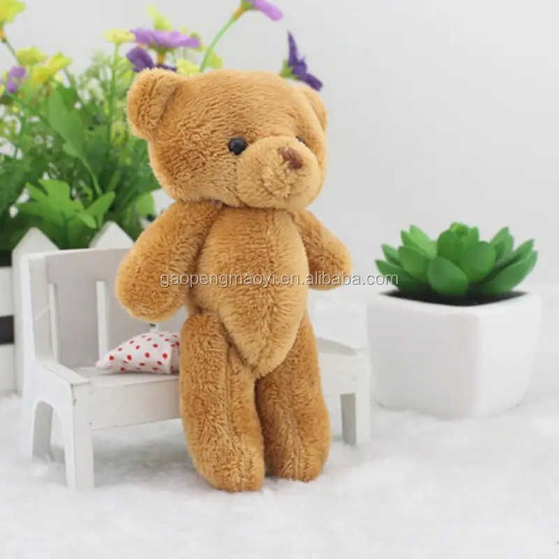 Tan lindo tamaño pequeño Peluche de oso de peluche ramo/mini lindo oso de peluche/de peluche de felpa oso de peluche juguetes de peluche llavero