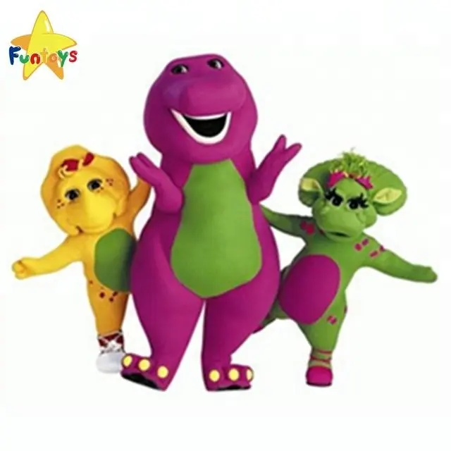 Funtoys CE, superventas, púrpura, disfraz de Mascota de dibujos animados de Barney y amigo