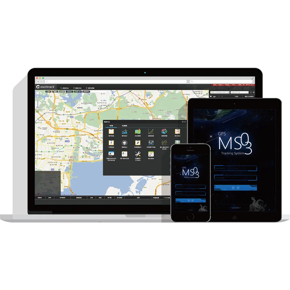 Meitrack申請者追跡ソフトウェアGoogleMapsカスタマイズが受け入れられたGPSトラッカー用GPS追跡ソフトウェアMS03