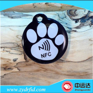 Custom QR <strong>Code</strong> RFID Epoxy Tag NFC 213 Chip Access Control Card Dog Cat RFID Pet Tracking Tag