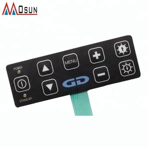<strong>Embossed</strong> push button keypad membrane <strong>switch</strong> with LCD window - Product Image 5