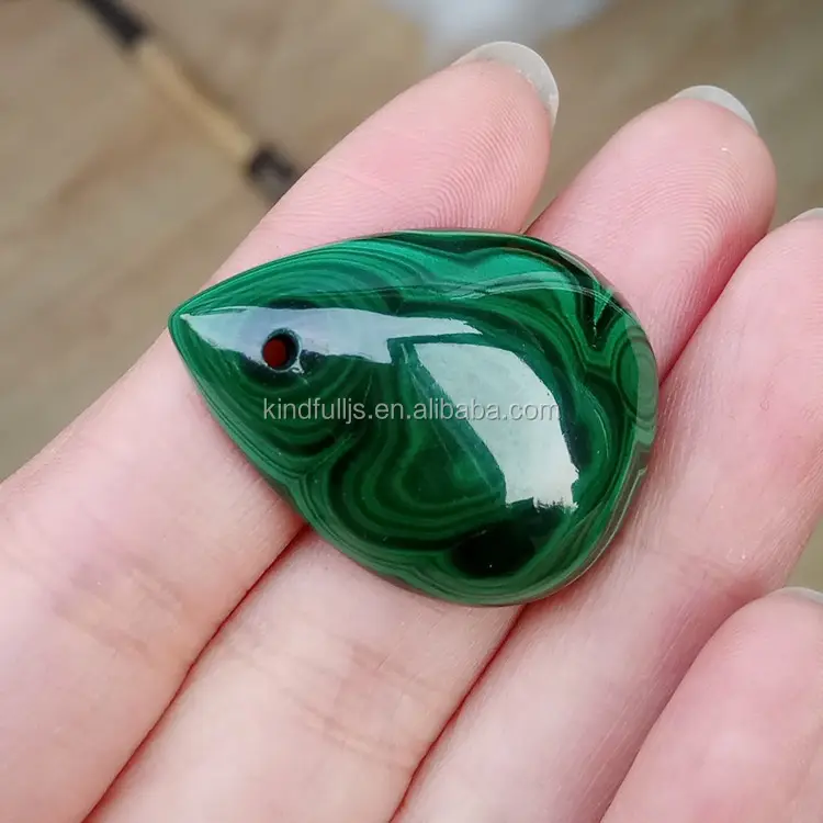 Tự nhiên Gem Stone Malachite Mặt Dây Cho Thời Trang Vòng Cổ