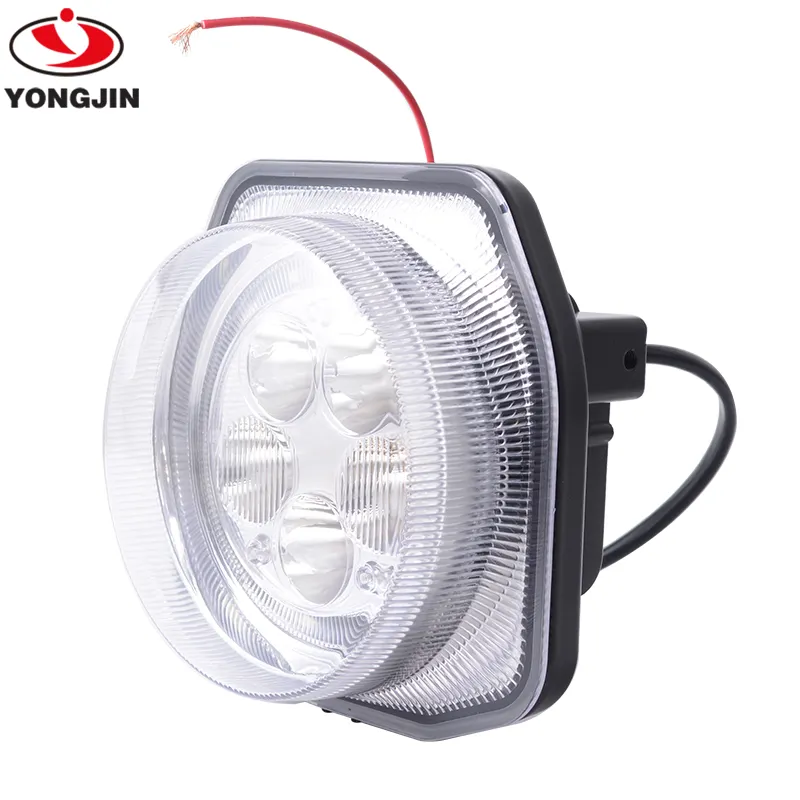 Lampu Depan LED, Lampu Depan LED dengan Cincin Halo untuk Yamaha ATV GRIZZLY Utilitas YXZ1000 R