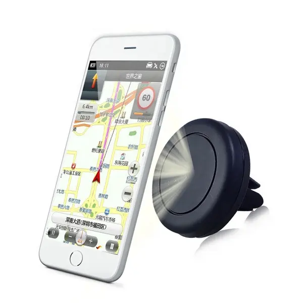 Soporte de teléfono móvil Universal de 360 grados, Mini soporte magnético de silicona para ventilación de coche a precio de fábrica
