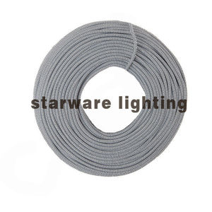 Sang Trọng 3-Dây Dẫn & 2-Dây Dẫn Vải Bao Phủ Dây Ánh Sáng Dệt Dệt Dây/Đen Trắng Zigzag Bông Cáp Dệt - Product Image 1