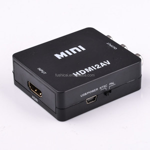 Mini 1080p HD to <strong>AV</strong> Converter Box HDMI2AV Mini HD Converter with RCA <strong>Output</strong> TV PC Color Display 1-Year Warranty