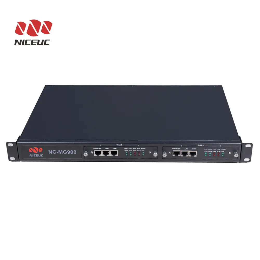 MG900 E1 VoIP Gateway de medios con SIP maletero