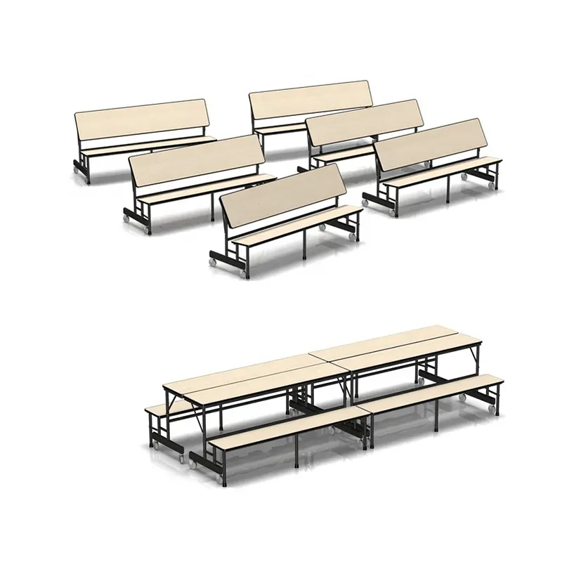 الحديثة المقاصف المدرسية طاولة للدراسة تحويل الجدول قاعة مقاعد البدلاء في الهواء الطلق طاولة قابلة للطي للطلاب