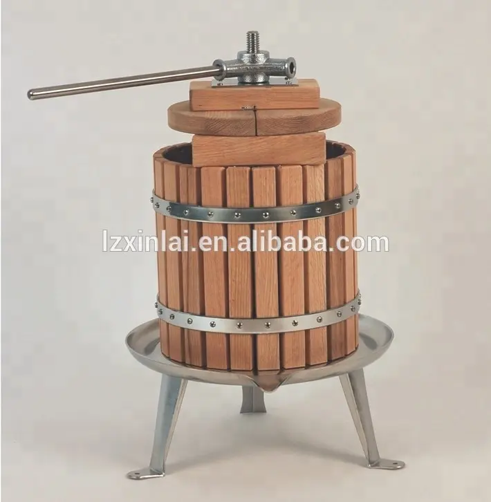 12L stainless steel screw manual hand basket pear apple cider grape wine fruit press machine