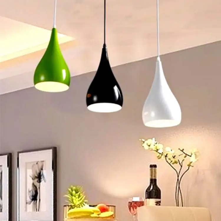 Lampes à Suspension modernes en aluminium, luminaires simples de différentes couleurs, style contemporain