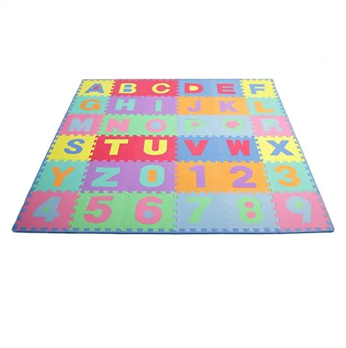 Colchoneta de juego con letras del alfabeto para niños, rompecabezas divertido personalizado