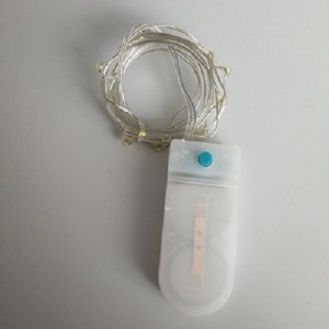 Mini 20 LED 3.3ft filo di rame argenteo lucciola fata luci a batteria CR2032 cella a bottone scintillio natale all'aperto - Product Image 6