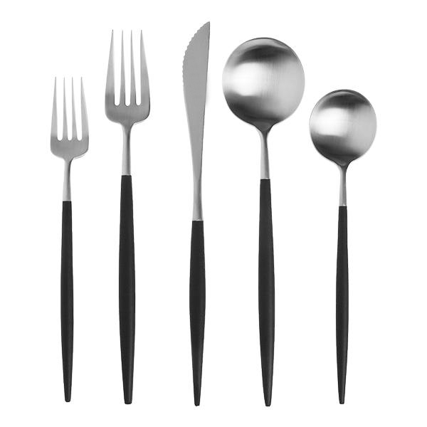Negro Plata 5 Pieza