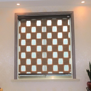 <strong>Soft</strong> Gauze Jalousie Shutter <strong>Window</strong> Double Layer Hollow Shade Zebra Blinds Curtain Fabric - Product Image 6