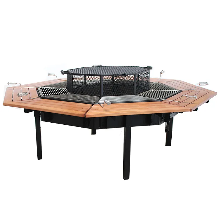 Jardin 8 places table foyer avec barbecue