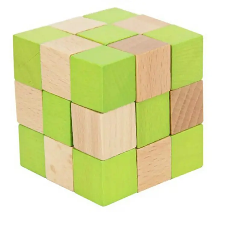 Fq mini cubo mágico dobrável, mini brinquedo educativo de madeira, colorido, venda quente