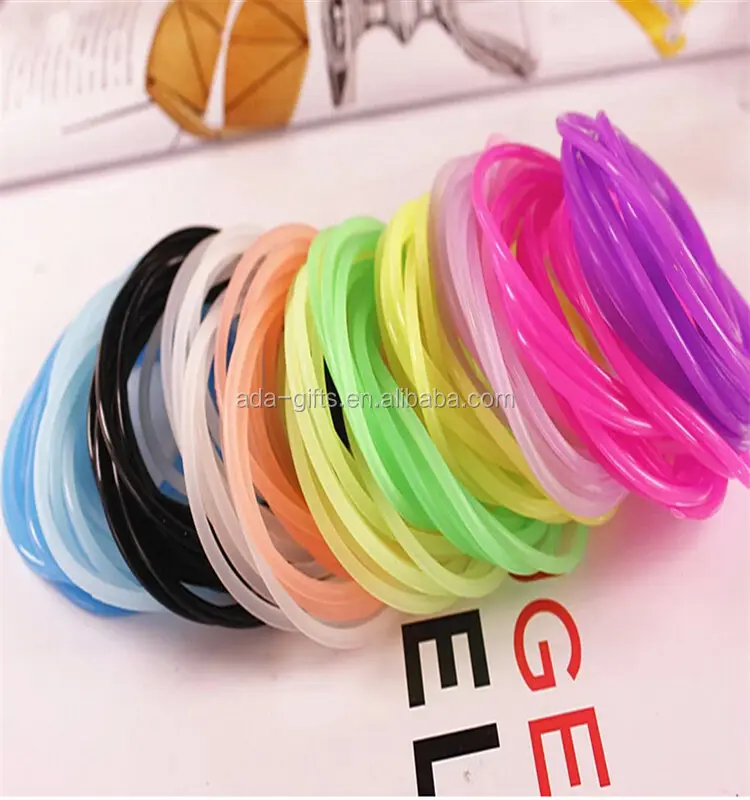 custom silicone soft jelly fluorescent bracelets