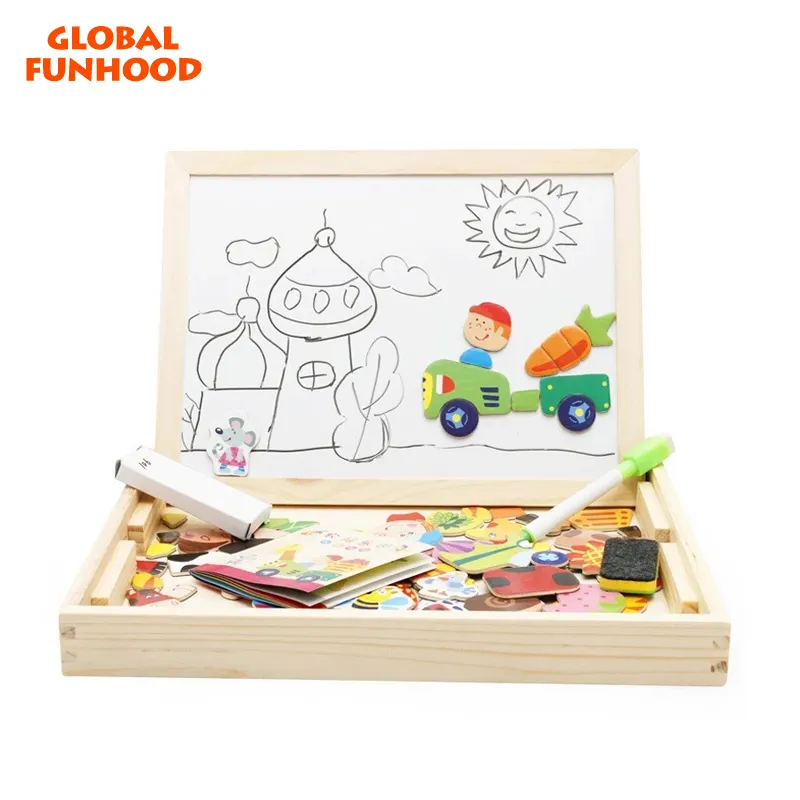 Toys for kids wooden MWZ-2016 puzzle wooden drawing board juguetes de madera