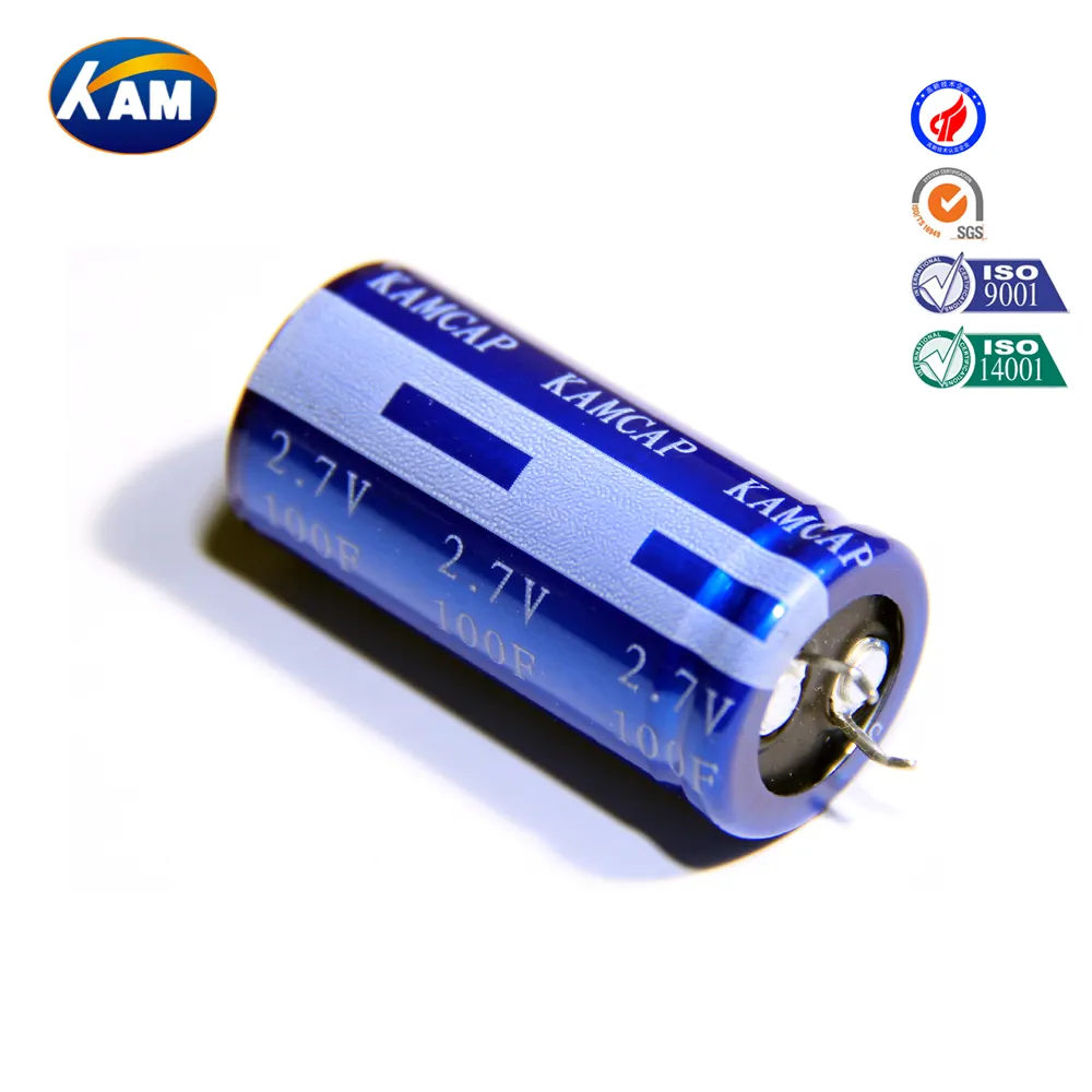 super capacitor 2.7V 100F ultracapacitor farad capacitor KAMCAP SUE WINDING SERIES China manufacturer
