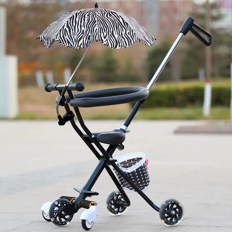 Ucuz Taşınabilir bebek arabası arabası oyuncaklar 3 tekerlekler ile çin