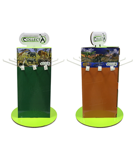 Espositore da tavolo in carta ondulata con display da banco PDQ in cartone girevole personalizzato ecologico con gancio per libro di storie - Product Image 2