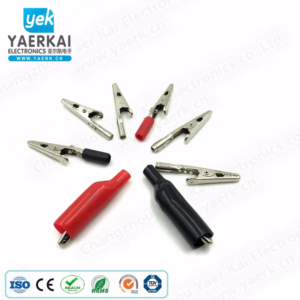 YAERK mini elektrische alligator clip metalen clip