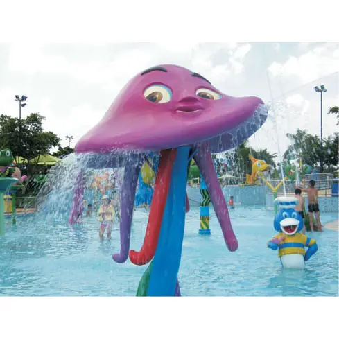 Aqua Park Ritten Golfslagbad Spelletjes Speelgoed Splash Pad Leuke Spuit Grond Apparatuur Kids Glasvezel Buis Slip Plastic Waterglijbaan