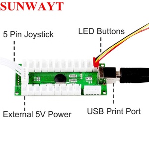 Juego de Arcade PARA 2 JUGADORES, piezas con mando led arcade de 5V + joystick de 4/8 vías y 20 botones iluminados para arcade - Product Image 2
