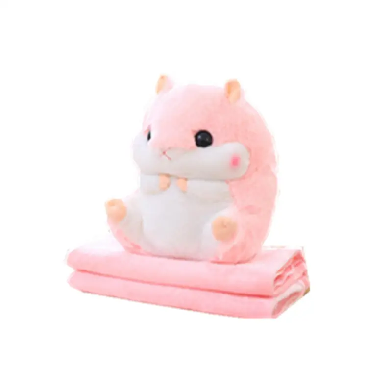 Multifunktion ale süße lustige x Hamster Kuscheltier Plüschtiere Stofftier 3 in 1 Kissen mit Decke für Baby Kinder Geschenke