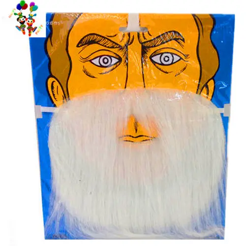 Pas Cher Déguisement Drôle Père Noël Fête Blanc Couleur Père Noël Barbe HPC-0356