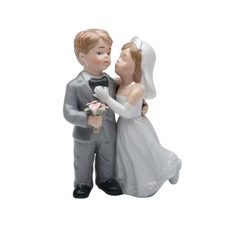 Couple gâteau de mariage toppers figurine en résine