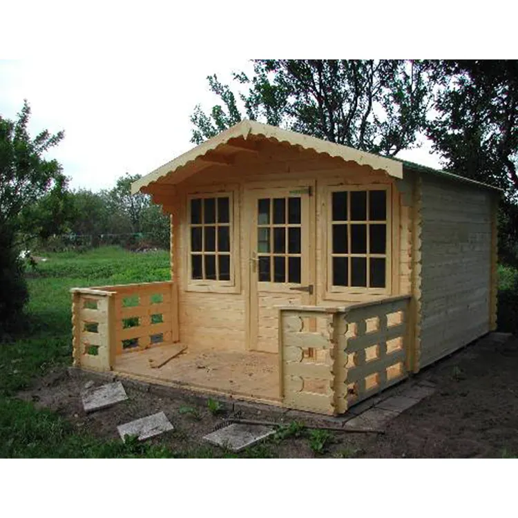 Cabaña prefabricada económica de nuevo tipo, cobertizo de cabaña de madera para jardín, oficina, en venta