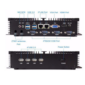 Embedded X86 Industrial Factory Computer Celeron 1037U Dual Intel Ethernet Nic 4 Serial Port