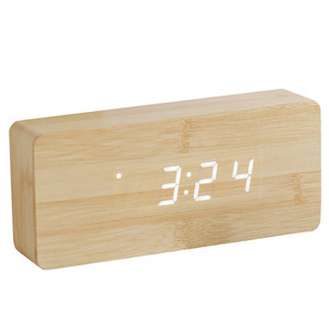 Toptan fiyat modern dekoratif özel ahşap masa dijital çocuklar akıllı <span class=keywords><strong>led</strong></span> ışık çalar saat