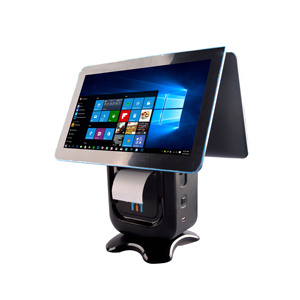 Сенсорный монитор pos-терминал с ОС Windows 10, встроенный с термопечатным сканером штрих-кодов - Product Image 3