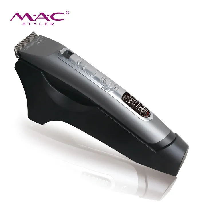 Recarregável por atacado Fantasia LCD Sem Fio Inteligente Salão Profissional máquina de Cortar Cabelo Homens Baber Cerâmica Lâminas Clipper Aparador de Pêlos