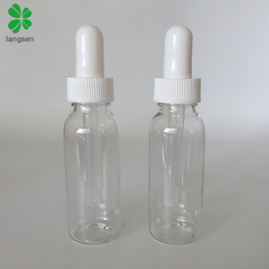 סיטונאי 30ml <span class=keywords><strong>1</strong></span> <span class=keywords><strong>oz</strong></span>/ounce פלסטיק בקבוק שקוף PET עם טפטפת, חיוני שמן, תרופות טפטפת לבן כובע