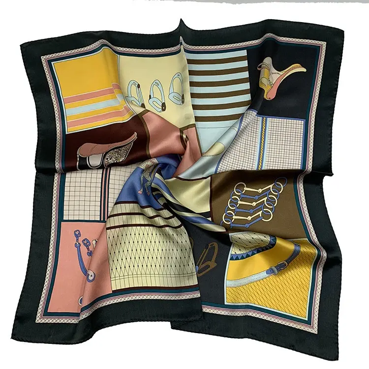 Populaire Groothandel Hoge Kwaliteit Custom Print Satijn Vierkante 100% Zijden Sjaal