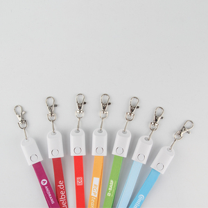 สายชาร์จพวงกุญแจสาย USB เชือกถักไมโครไนลอนที่กําหนดเองชาร์จอย่างรวดเร็ว 2.1A 3A 2in1 ประเภทโทรศัพท์มือถือ 10 ซม - Product Image 3
