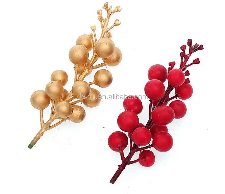 Moldes de decoración navideña, rama de fruta navideña, 12cm