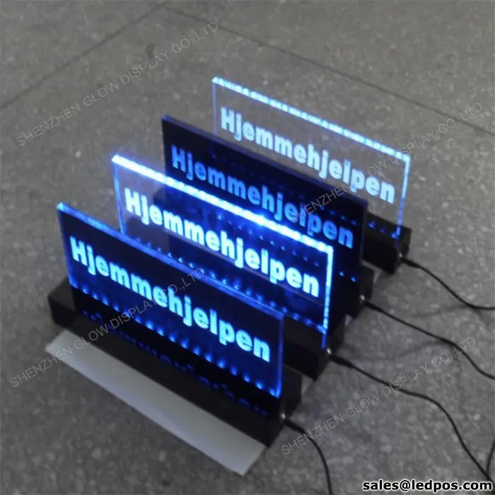 Panneau en acrylique LED multicolore, 12v, Base pour la publicité de magasins