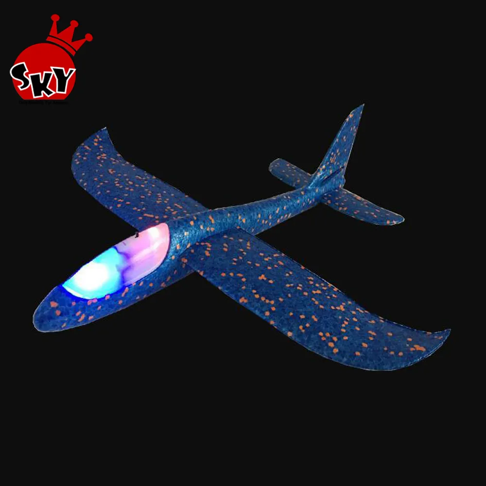 Venta al por mayor 48cm de espuma EPP avión mano a vuelo de modelo de avión de juguete con LED