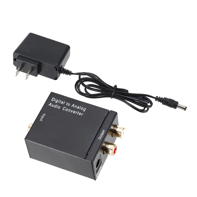 Toslink Signal Optical Coaxial Digital zu Analog Audio Converter Adapter RCA L/R