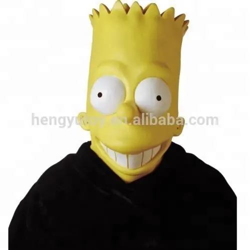 Yüksek Kalite Ucuz Satış Simpson Karakter Kafa Lateks Maske