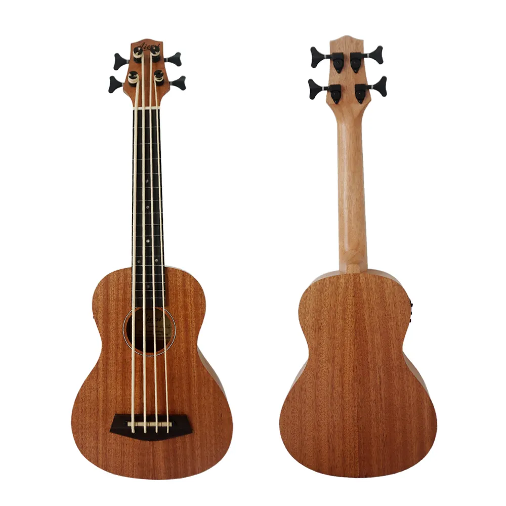 Aiersi Marca de preços por atacado personalizado 30 Polegadas Baixo Ukelele guitarra Elétrica de Corpo de Mogno Ukulele U Baixo