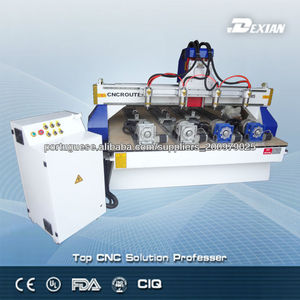 Multi cabeças <span class=keywords><strong>cnc</strong></span> <span class=keywords><strong>router</strong></span> máquina com dispositivo rotativo