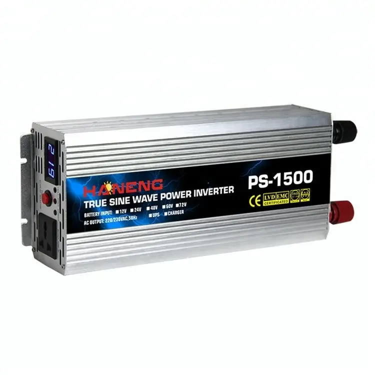 חד פאזי כוח גל סינוס טהור 1200W מהפך 24v/12v