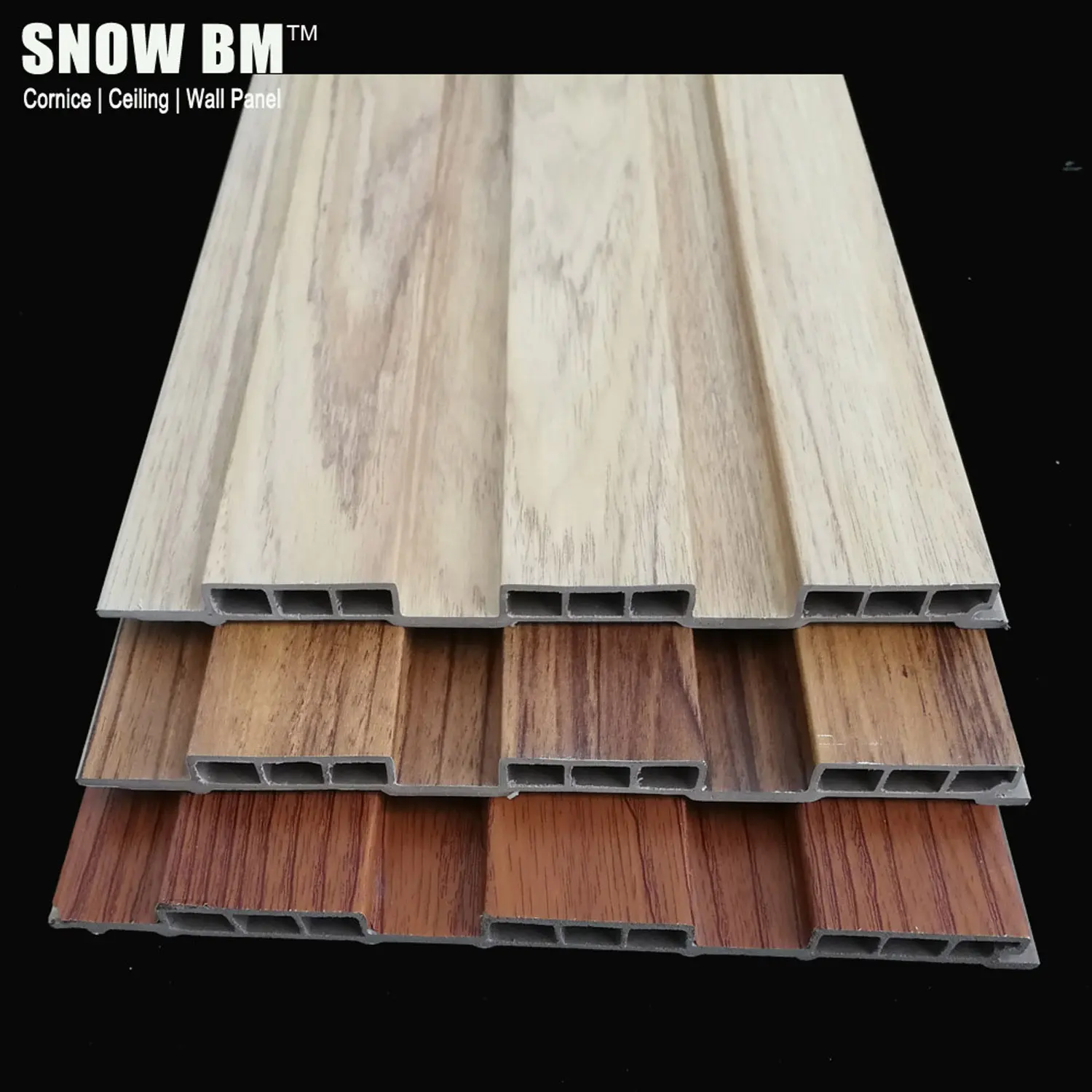 Wood plastic composite materials waterproof fireproof function suspended roof WPC ceiling panel