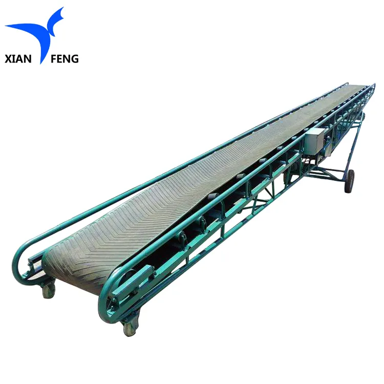 Work in dry and wet material carbon steel incline conveyor belt equipment