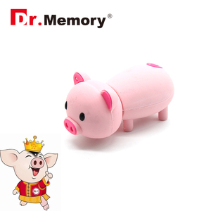 可爱卡通Pvc猪u盘Pendrive粉色动物3D设计定制公司标志印刷猪u盘 - Product Image 4